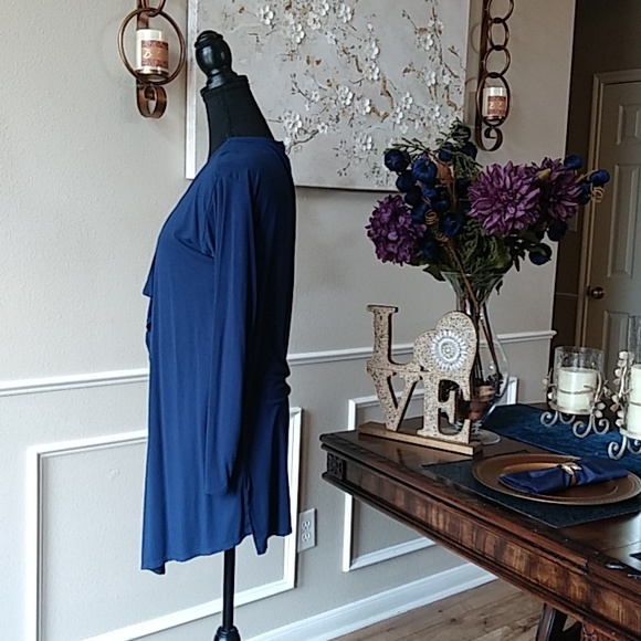 Vince Camuto Emma Open Front Blue Cardigan. Size M - Picture 8 of 17